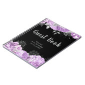 Carnet Elegant Lilac and Silver Flowers Guest Book (Côté gauche)