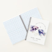 Carnet Elégant Lilac Aquarelle Mariage de poisson côtier (Intérieur)