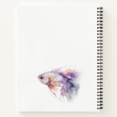 Carnet Elégant Lilac Aquarelle Mariage de poisson côtier (Dos)