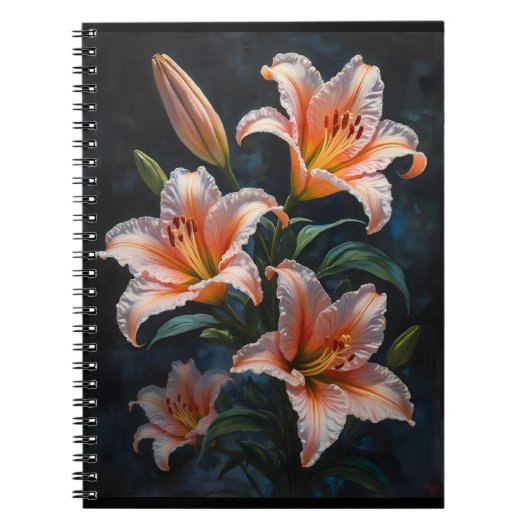 Carnet Elegant Lily Flower Art – Premium Prints & Unique (Devant)
