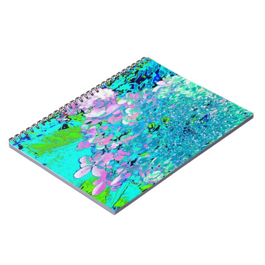 Carnet Élégant Limelight rose et bleu Hydrangea (Côté gauche)