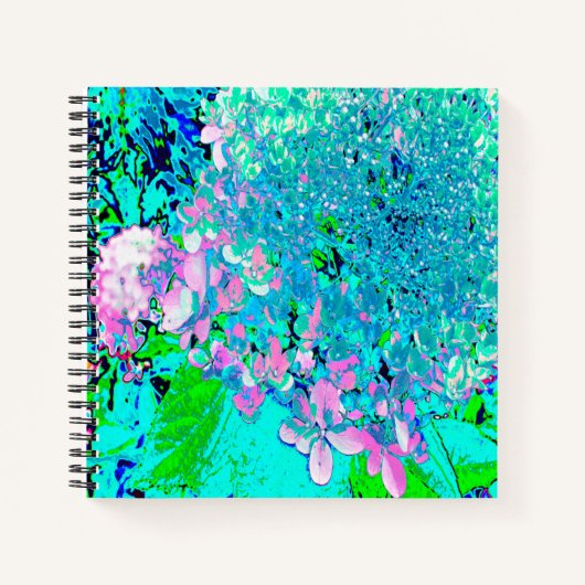 Carnet Élégant Limelight rose et bleu Hydrangea (Devant)