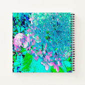 Carnet Élégant Limelight rose et bleu Hydrangea (Dos)