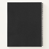 Carnet Elégant look cuir noir (Dos)