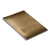 Carnet Élégant look métallique en cuivre brossé professio (Côté Droit)