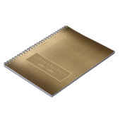 Carnet Élégant look métallique en cuivre brossé professio (Côté gauche)