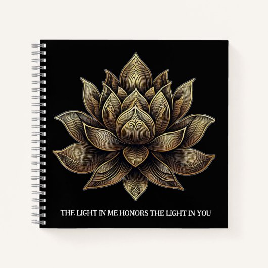 Carnet Elégant Lotus Lotus Fleur La Lumière en moi ... (Devant)