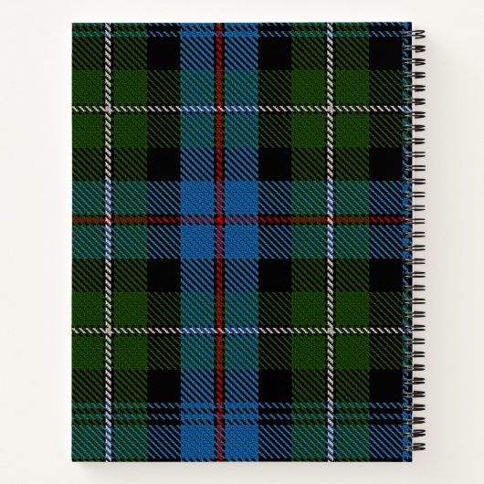 Carnet Élégant MacKenzie Clan Tartan Monogramme (Dos)