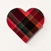 Carnet Élégant Madras élégant Motif Plaid Monogramme (Dos)