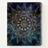 Carnet Elégant Mandala Gold Blue Galaxy (Dos)
