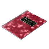 Carnet Elégant maquilleur Glamour Red Luxe Bokeh (Côté gauche)