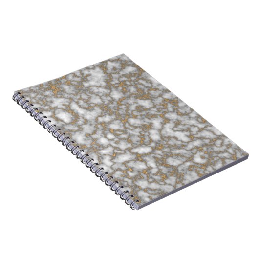 Carnet Elégant marbre blanc or (Côté Droit)