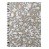 Carnet Elégant marbre blanc or (Devant)