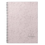 Carnet Élégant marbre rose pâle Nom personnalisé Monogram (Devant)