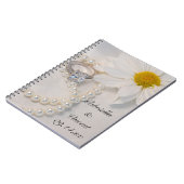 Carnet Élégant Mariage blanc de marguerite (Côté gauche)
