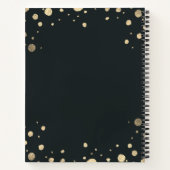 Carnet Élégant Mariage de couronnes florales noir blanc e (Dos)