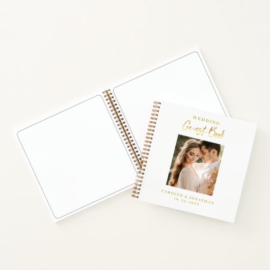 Carnet Elégant Mariage de script or (Intérieur)