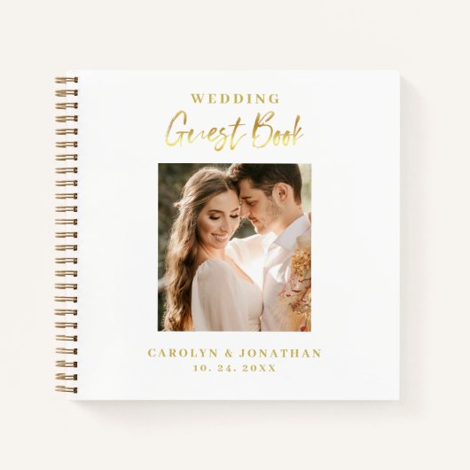 Carnet Elégant Mariage de script or (Devant)
