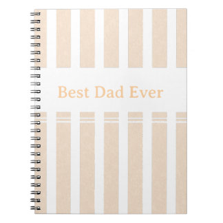Carnet Élégant 'Meilleur Papa' Personnalisé à Rayures