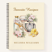 Carnet Élégant mélange de soie et Cuisine florale Recette (Devant)