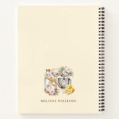 Carnet Élégant mélange de soie et Cuisine florale Recette (Dos)