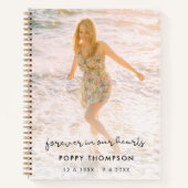 Carnet Elégant Memorial Photo Chic Funeral Guest Book (Devant)