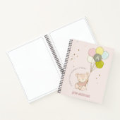Carnet Élégant Mignon Ours Blonde Fille Monogramme (Intérieur)