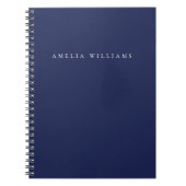 Carnet Elegant Minimalist Blue Monogram (Devant)