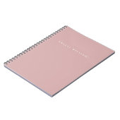Carnet Elegant Minimalist Dusty Rose Monogram (Côté gauche)