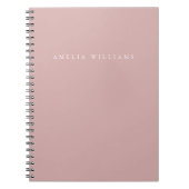 Carnet Elegant Minimalist Dusty Rose Monogram (Devant)