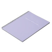 Carnet Elegant Minimalist Lavender Purple Monogram (Côté gauche)