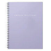 Carnet Elegant Minimalist Lavender Purple Monogram (Devant)