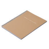 Carnet Elegant Minimalist Tan Monogram (Côté gauche)