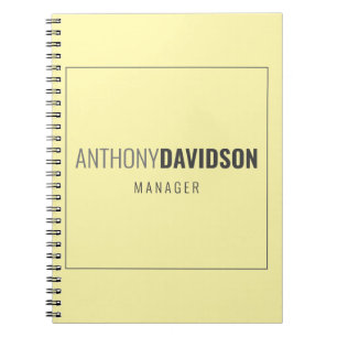 Carnet Élégant Minimaliste Moderne Professionnel Couleur 