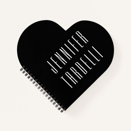 Carnet Élégant minimaliste moderne Votre nom (Devant)