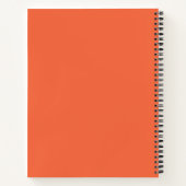 Carnet Élégant minimaliste Orange Script Monogramme Puce (Dos)