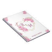 Carnet Élégant minimum Chic Nom de monogramme de la lettr (Côté Droit)