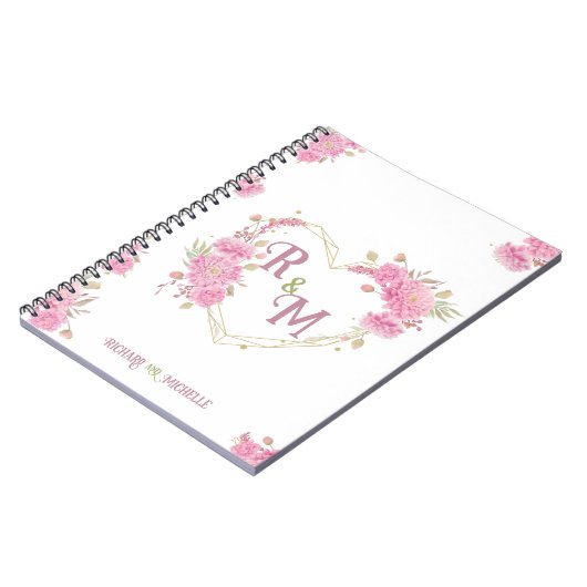 Carnet Élégant minimum Chic Nom de monogramme de la lettr (Côté gauche)