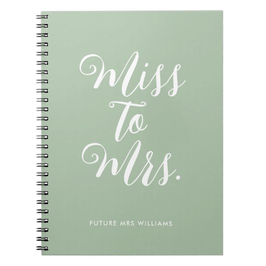 Carnet Elegant Miss à Mme Chic Wedding planner moderne (Devant)