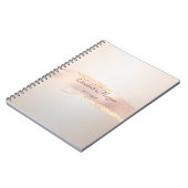 Carnet Elegant Modern,Chic Rose Gold Brush Stroke (Côté gauche)