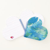 Carnet Elégant moderne Abstrait Modèle bleu vert (Intérieur)