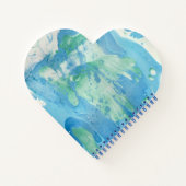 Carnet Elégant moderne Abstrait Modèle bleu vert (Dos)