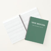 Carnet Élégant moderne minimaliste verte Grossesse cadeau (Intérieur)