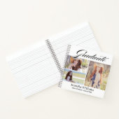 Carnet élégant moderne script graduation 3 photos collage (Intérieur)