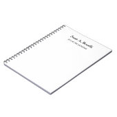 Carnet Élégant Moderne Simple Blanc Spécial (Côté gauche)
