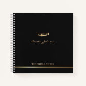 Carnet Élégant moderne Trumpet Musicien enseignant (Devant)