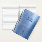 Carnet Élégant Monogram Blue Travel (À l'intérieur)