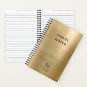 Carnet Élégant Monogram Gold Travel (À l'intérieur)