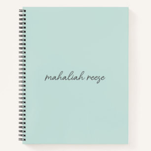 Carnet Élégant Monogram Ocean Spray Script moderne