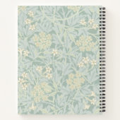 Carnet Elegant Monogram Pastel Green Jasmine Floral (Dos)